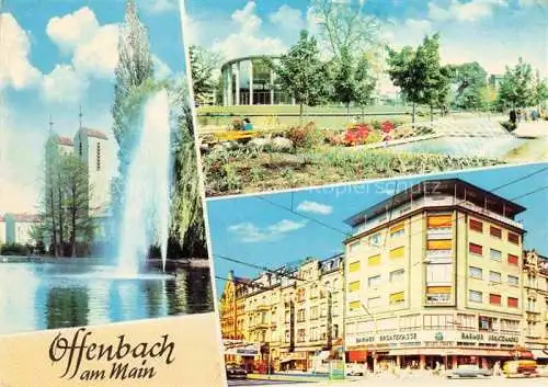 AK / Ansichtskarte OFFENBACH  MAIN Josefskirche Stadtansicht Stadtbad