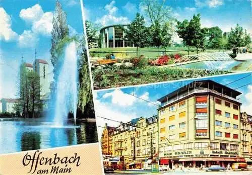 AK / Ansichtskarte OFFENBACH  MAIN Josefskirche Stadtbad Stadtansicht