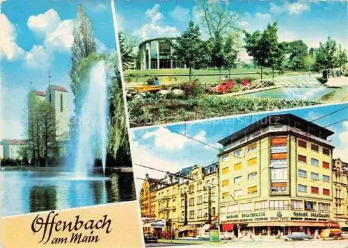 AK / Ansichtskarte OFFENBACH  MAIN Josefskirche Stadtansicht Stadtbad