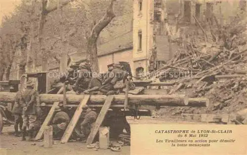 AK / Ansichtskarte St Clair LYON 69 Rhone Catastrophe du 8 Mai 1932 Ruines