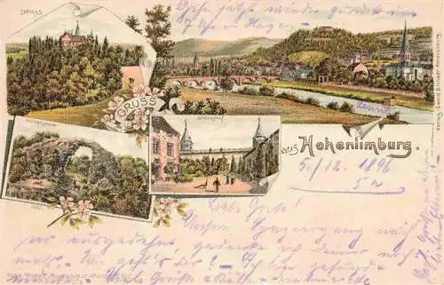 AK / Ansichtskarte Hohenlimburg HAGEN NRW Panorama Schloss Schlosshof Huennenpforte Litho