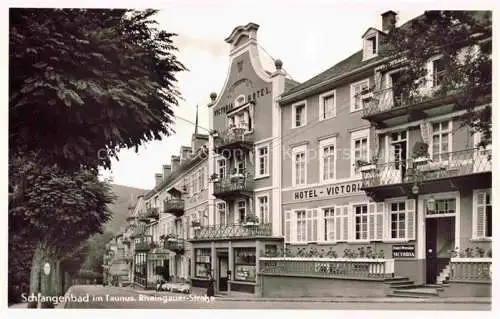 AK / Ansichtskarte Schlangenbad Taunus Hessen Rheingauer Strasse Hotel Victoria