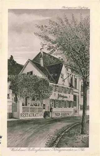 AK / Ansichtskarte Koenigswinter Rhein Weinhaus Bellinghausen Restauration Wein-Handlung