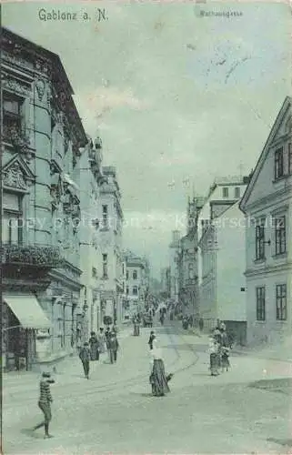 AK / Ansichtskarte Gablonz  Neisse Jablonec nad Nisou CZ Rathausgasse