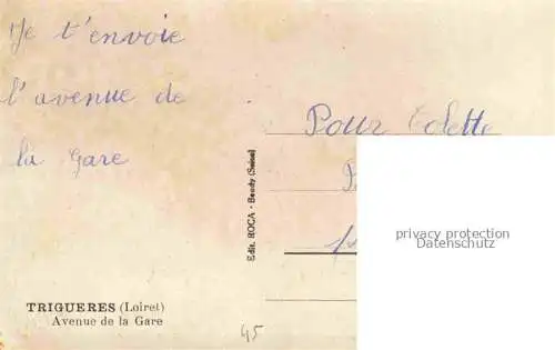 AK / Ansichtskarte Trigueres Montargis 45 Loiret Avenue de la Gare