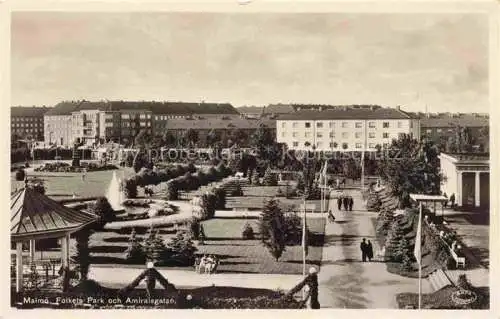 AK / Ansichtskarte Malmoe  Sweden Folkets Park och Amiralsgatan
