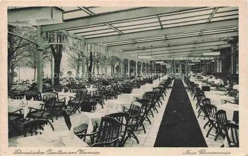 AK / Ansichtskarte Wannsee STEGLITZ-ZEHLENDORF BERLIN Schwedischer Pavillon am Wannsee Neue Glasveranda Restauration