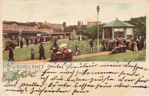 AK / Ansichtskarte NORDERNEY Nordseebad Marktplatz Kuenstlerkarte