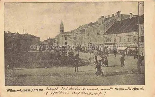 AK / Ansichtskarte Wilna VILNIUS Wilno Lithuania Grosse Strasse Pruefstempel