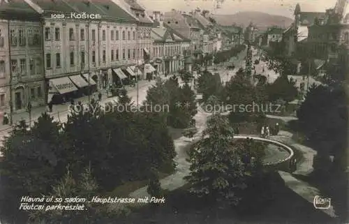 AK / Ansichtskarte KOSICE Kassa Kaschau Slovakia Hauptstrasse mit Park