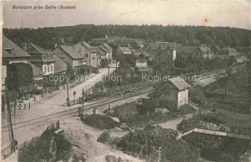 AK / Ansichtskarte Boncourt  Dellle Porrentruy JU Panorama Teilansicht Eisenbahn