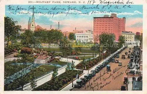 AK / Ansichtskarte Newark New Jersey USA Military Park Kuenstlerkarte