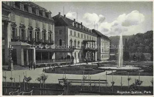 AK / Ansichtskarte Rogaska-Slatina Rohitsch-Sauerbrunn Steiermark Slovenia Park Fontaene