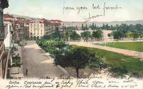 AK / Ansichtskarte CORFOU Korfu Corfu Greece Esplanade