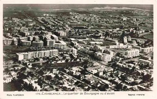 AK / Ansichtskarte CASABLANCA Maroc Quartier de Bourgogne vu d'avion