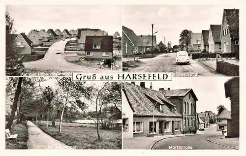 AK / Ansichtskarte Harsefeld Stade Niedersachsen Auf der Hoehe Steinfeld Rosenstrasse Marktstrasse Am Rosenborn