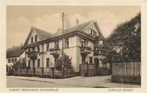 AK / Ansichtskarte Bergzabern Bad Weinstrasse Rheinland-Pfalz Kurhaus Behret