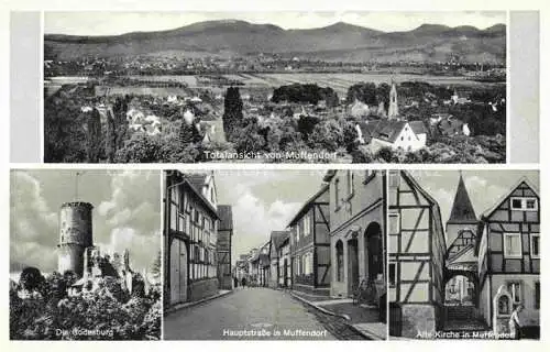 AK / Ansichtskarte Muffendorf Bonn NRW Panorama Godesburg Hauptstrasse Alte Kirche Fachwerkhaeuser