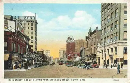 AK / Ansichtskarte Akron Ohio USA Main Street looking north from Exchange Street