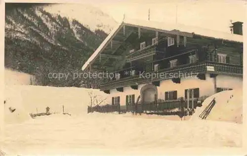 AK / Ansichtskarte Labenbach Ruhpolding Bayern Alpencafé und Fremdenheim im Winter