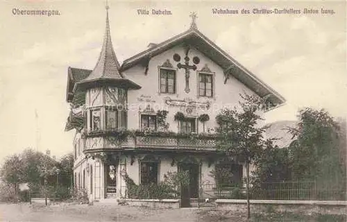 AK / Ansichtskarte OBERAMMERGAU Villa Daheim Wohnhaus des Christus-Darstellers Anton Lang