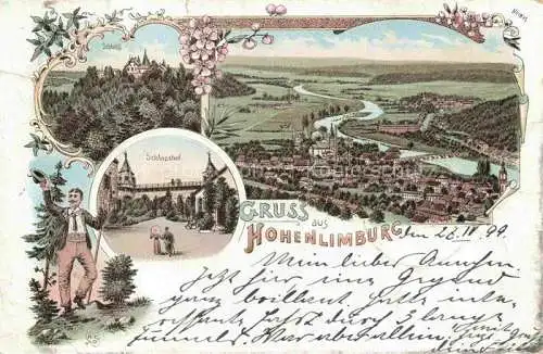AK / Ansichtskarte Hohenlimburg HAGEN NRW Panorama Schloss Schlosshof Litho Deutsche Reichspost