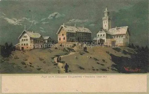 AK / Ansichtskarte Feldberg 882m Taunus Auf dem grossen Feldberg Kuenstlerkarte