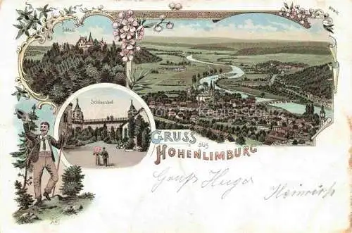 AK / Ansichtskarte Hohenlimburg HAGEN NRW Panorama Schloss Schlosshof Litho Deutsche Reichspost