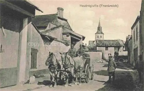 AK / Ansichtskarte Heutregiville REIMS 51 Marne Pferdefuhrwerk Feldpost