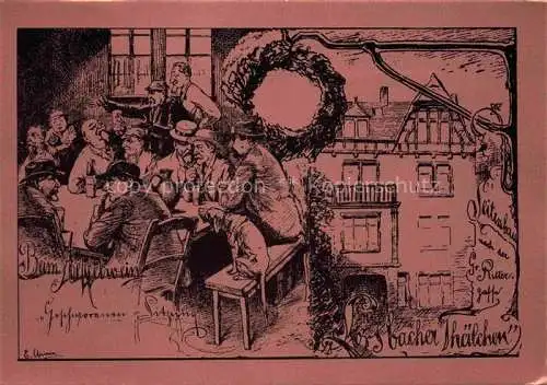 AK / Ansichtskarte Sachsenhausen FRANKFURT AM MAIN Lorsbacher Thaelchen Karikatur