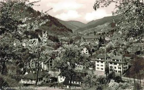 AK / Ansichtskarte Schramberg Panorama Fuenftaelerstadt im Schwarzwald Baumbluete