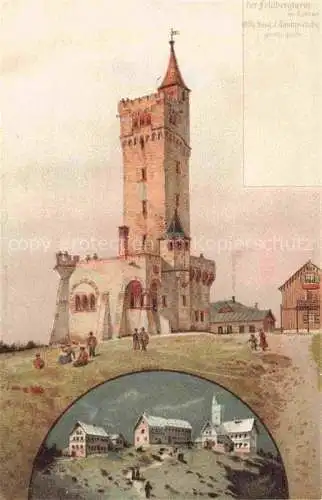 AK / Ansichtskarte Feldberg 882m Taunus Feldbergturm Offizielle Ausgabe des Taunusclubs Kuenstlerkarte