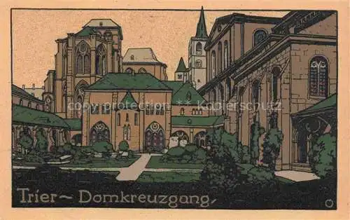 AK / Ansichtskarte TRIER Domkreuzgang Kuenstlerkarte Stein-Zeichnung
