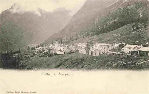 AK / Ansichtskarte Sempione Simplon 2500m VS Panorama Bergdorf Alpen