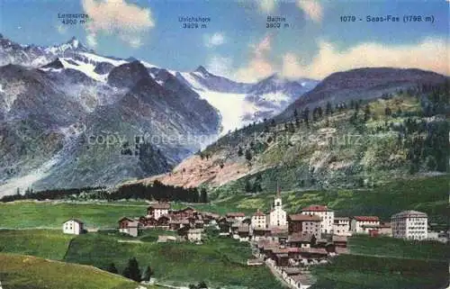 AK / Ansichtskarte Saas-Fee VISP VS Panorama Walliser Alpen