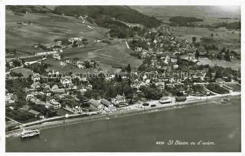 AK / Ansichtskarte St Blaise Neuchatel NE Fliegeraufnahme