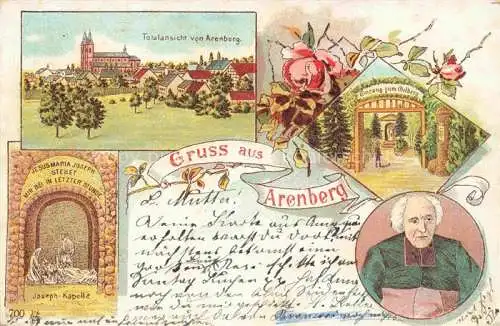 AK / Ansichtskarte Arenberg KOBLENZ Rheinland-Pfalz Totalansicht Eingang zum Oelberg Joseph-Kapelle Kuenstlerkarte