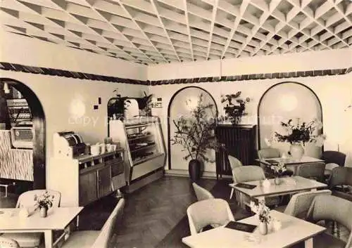 AK / Ansichtskarte Joachimsthal Brandenburg Konsum-Gaststaette Stadt-Café Gastraum Handabzug