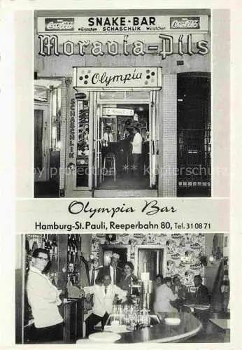 AK / Ansichtskarte St Pauli Hamburg Olympia-Bar Eingang Theke