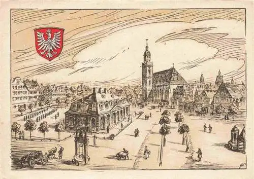 AK / Ansichtskarte FRANKFURT AM MAIN Hauptwache Zeichnung