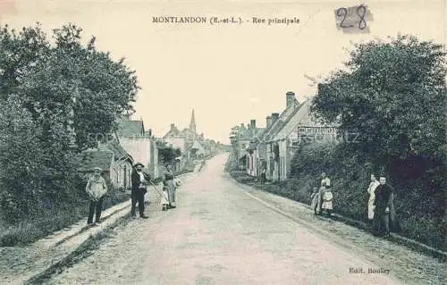 AK / Ansichtskarte Montlandon Nogent-le-Rotrou 28 Eure-et-Loir Rue principale