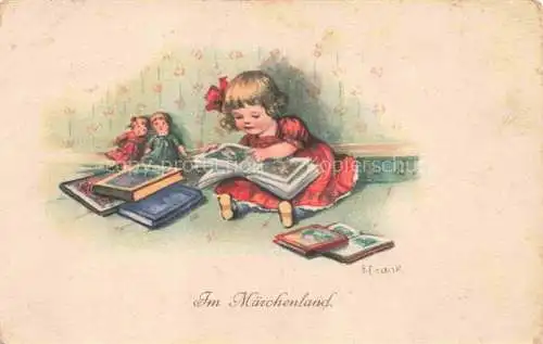 AK / Ansichtskarte FRANK E. Kuenstlerkarte Maerchenland Maedchen Puppen