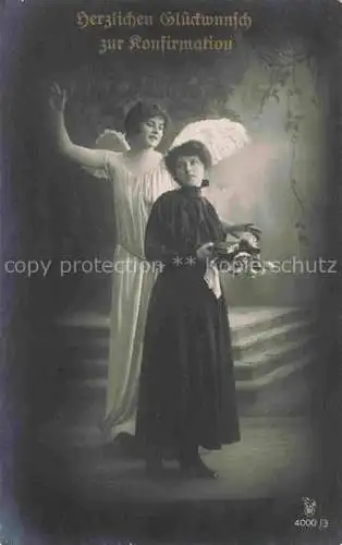 AK / Ansichtskarte Foto RPH Nr. 4000/3 Konfirmation Engel Frau 
