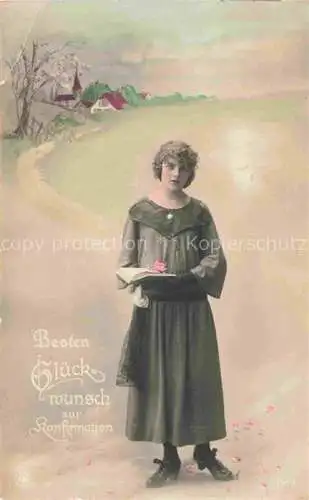 AK / Ansichtskarte Foto NPG Nr. 7601/5 Glueckwunsch Konfirmation 