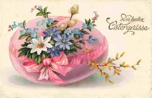 AK / Ansichtskarte Ostern Easter Paques Pasqua-- Blumen Ei