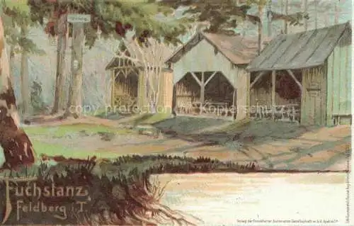 AK / Ansichtskarte Feldberg 882m Taunus Waldgaststaette Fuchstanz Kuenstlerkarte