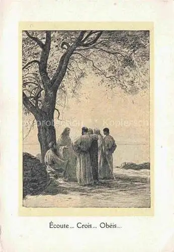 AK / Ansichtskarte Jesus Christus Christentum U.C.J.F. Camp de Isle Ecoute Crois Obeis