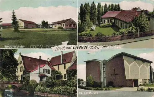 AK / Ansichtskarte Gleuel Huerth NRW Barbaraschule Jugendheim Burg Barbarakirche
