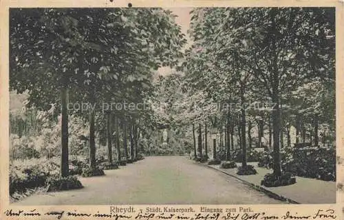 AK / Ansichtskarte Rheydt Moenchengladbach Staedtischer Kaiserpark Eingang Feldpost