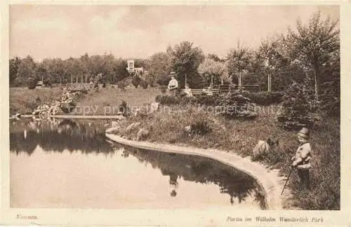AK / Ansichtskarte Meerane Sachsen Partie im Wilhelm-Wunderlich-Park Feldpost